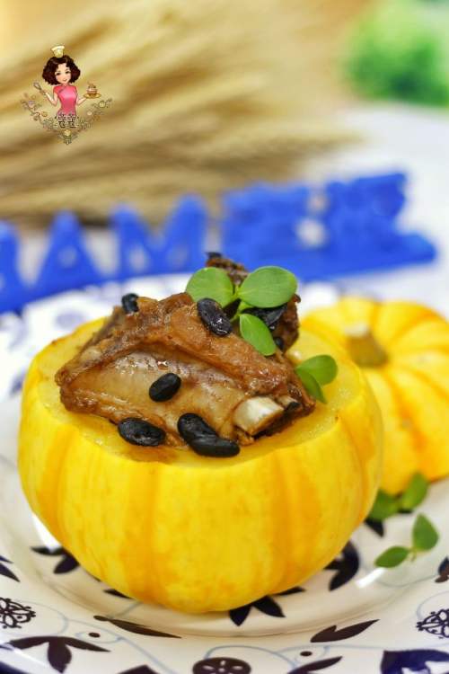 豆豉排骨南瓜盅