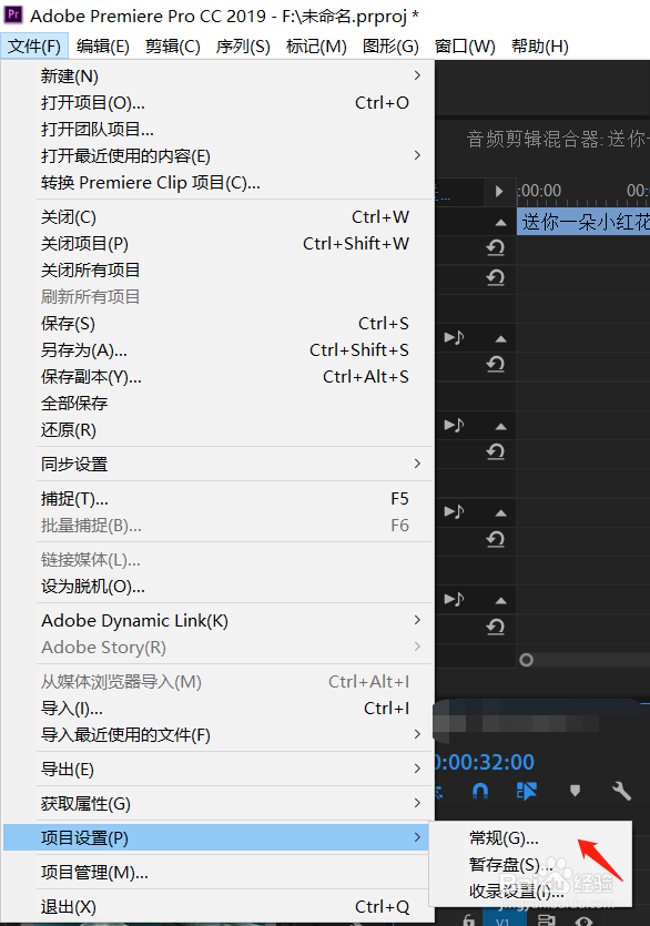 pr导入mp4视频变成音频