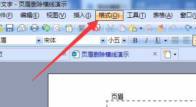 如何删掉word中页眉的一条横线？