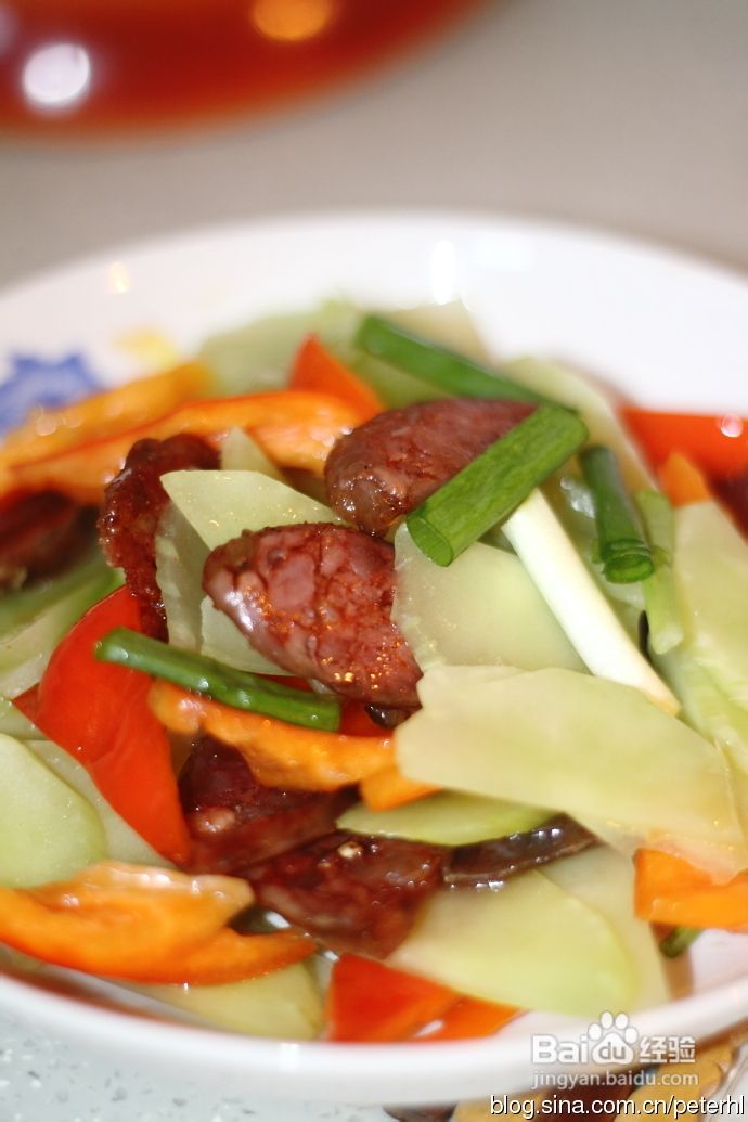 家常菜之腊肠炒青笋