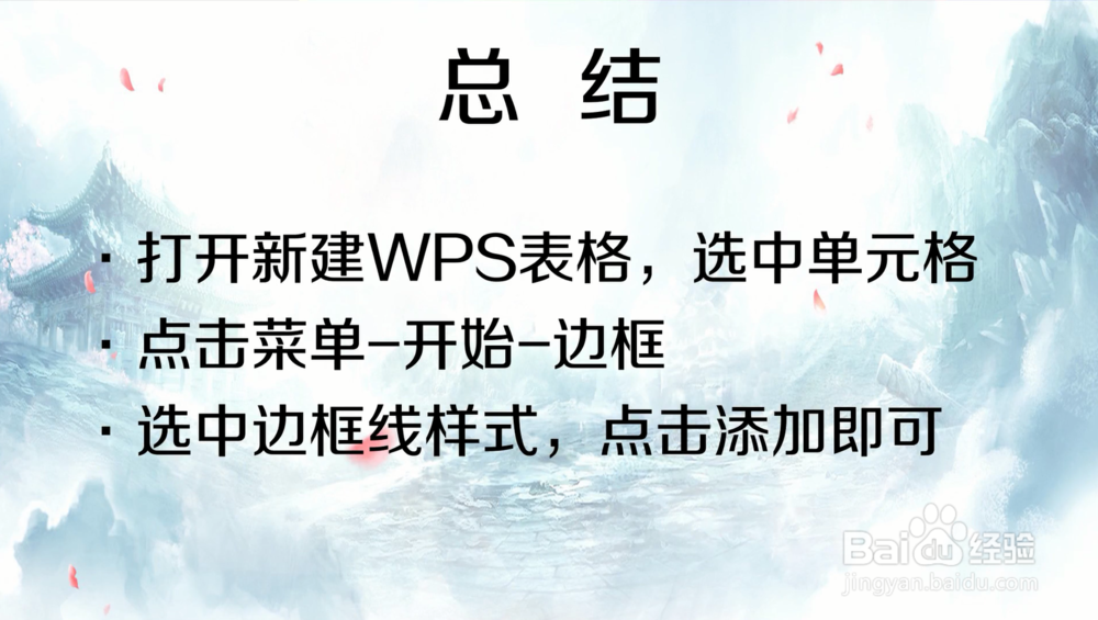 手机WPS表格边框线设置