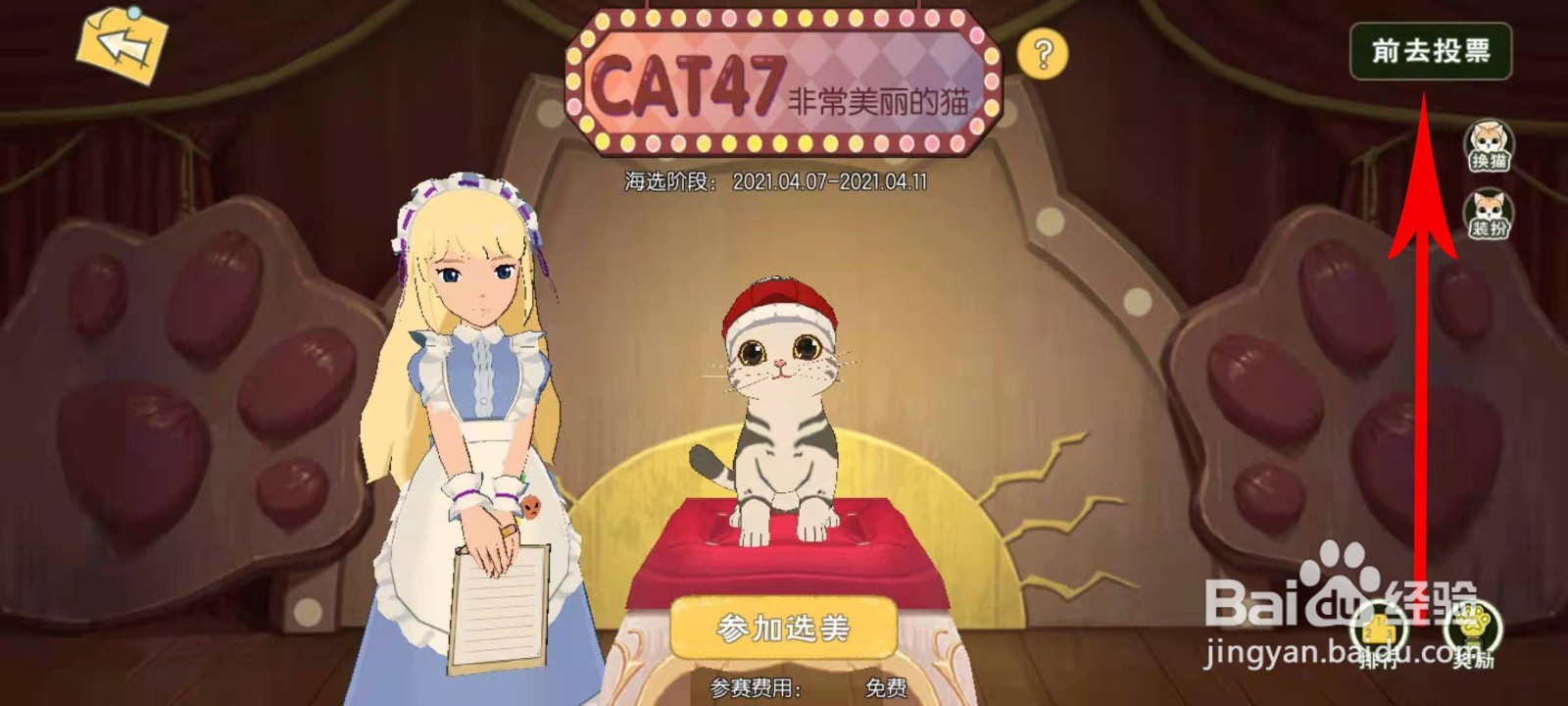 小森生活猫咪选美怎么给陌生人投票