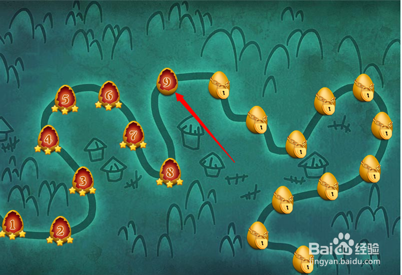 小游戏泡泡鸟历险记第9关