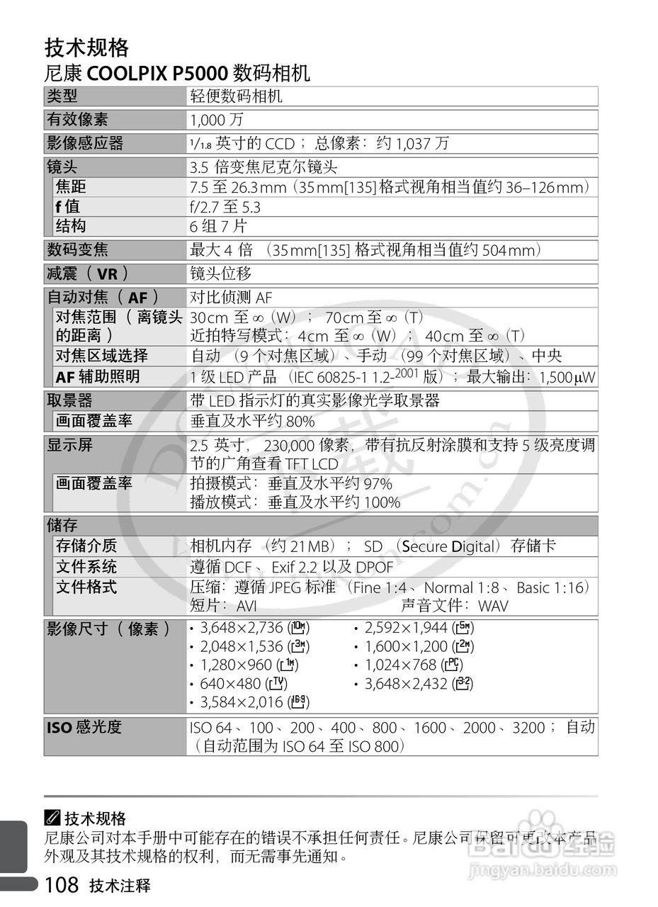 Nikon COOLPIX P5000数码相机用户手册:[12]