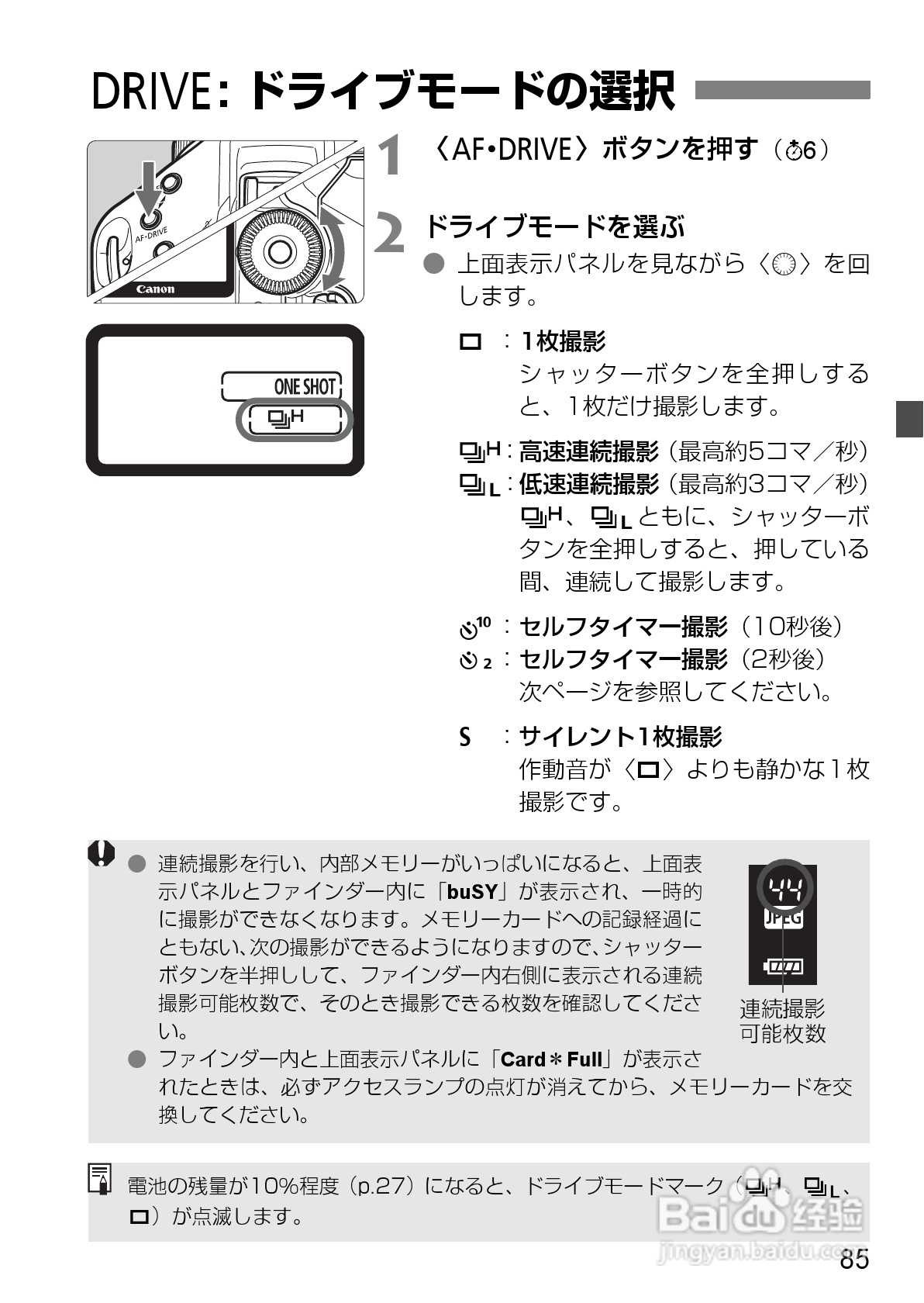 Canon EOS-1数码单反相机使用说明书:[9]