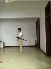 武士刀收刀动作图解