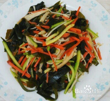 凉拌海带金针菇家庭版做法