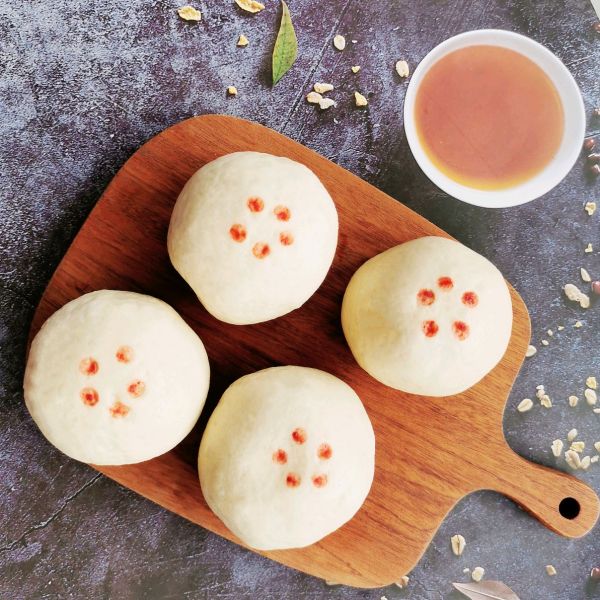 低糖果香红豆藜麦包子