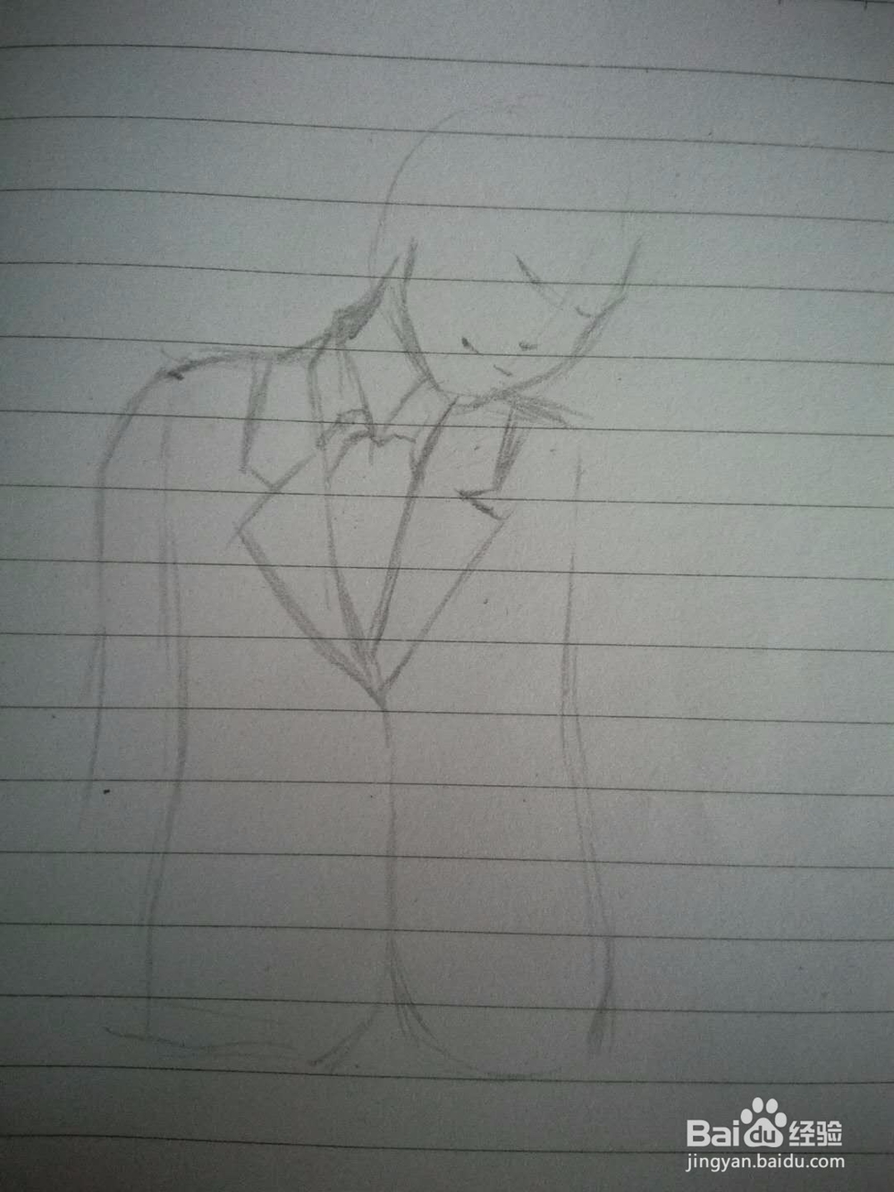 《风中女孩》漫画线稿手绘教程