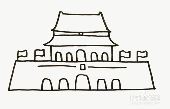 天安门简笔画