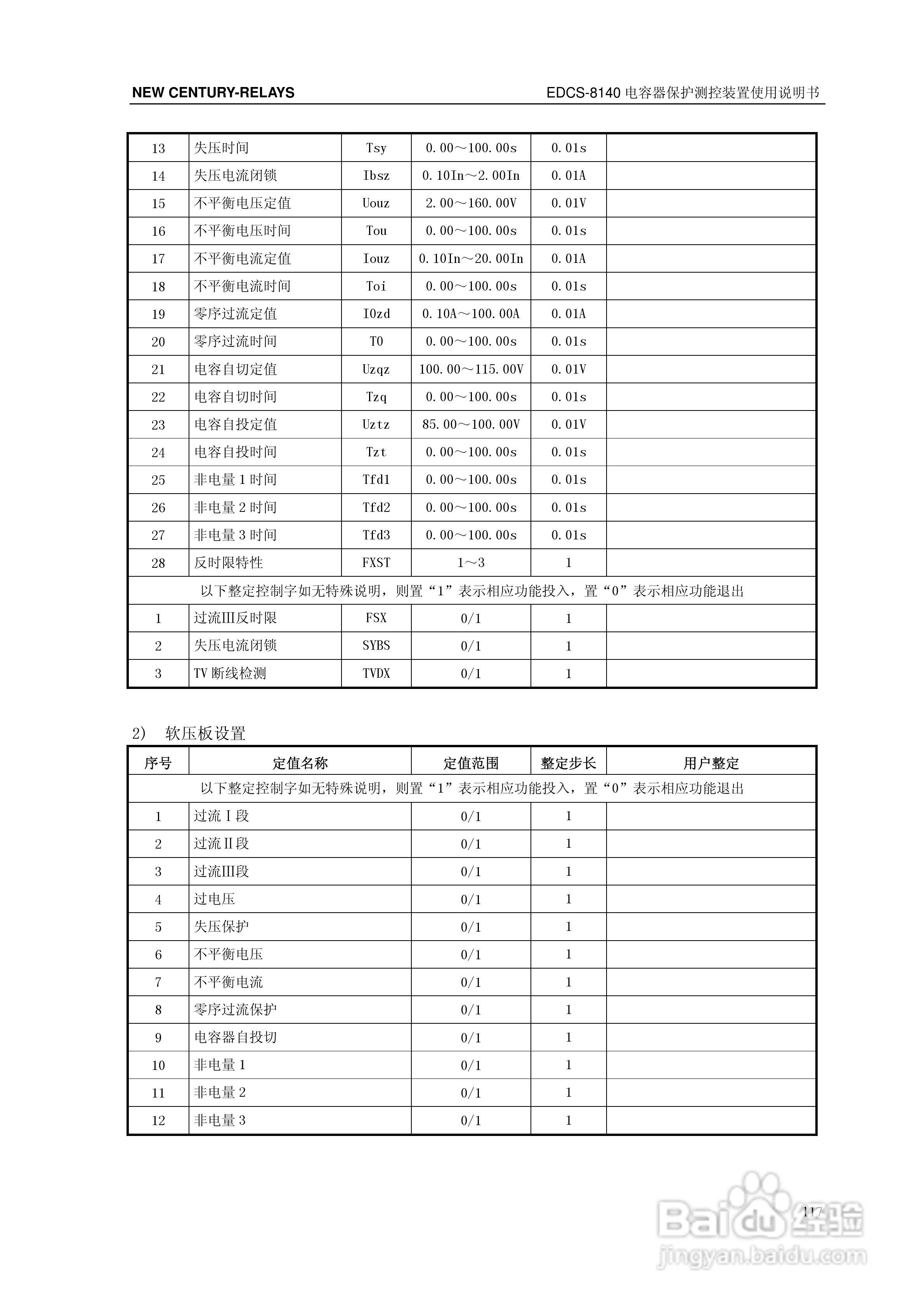 新世纪EDCS-81403电容器保护测控装置说明书:[13]