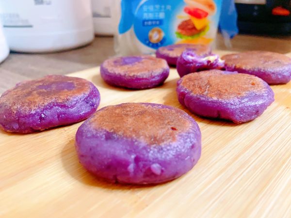 芝士流心紫薯饼