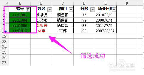 WPS表格自动筛选之颜色筛选