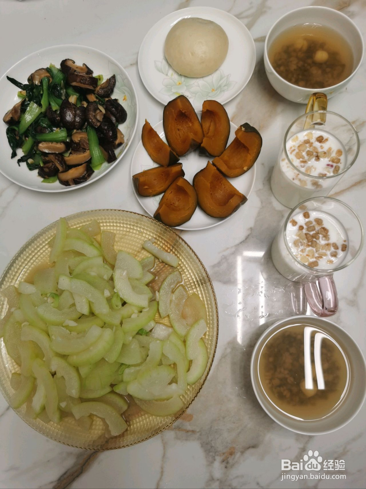 素炒冬瓜香菇油菜的做法