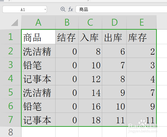 WPS工作表中如何清除表格样式