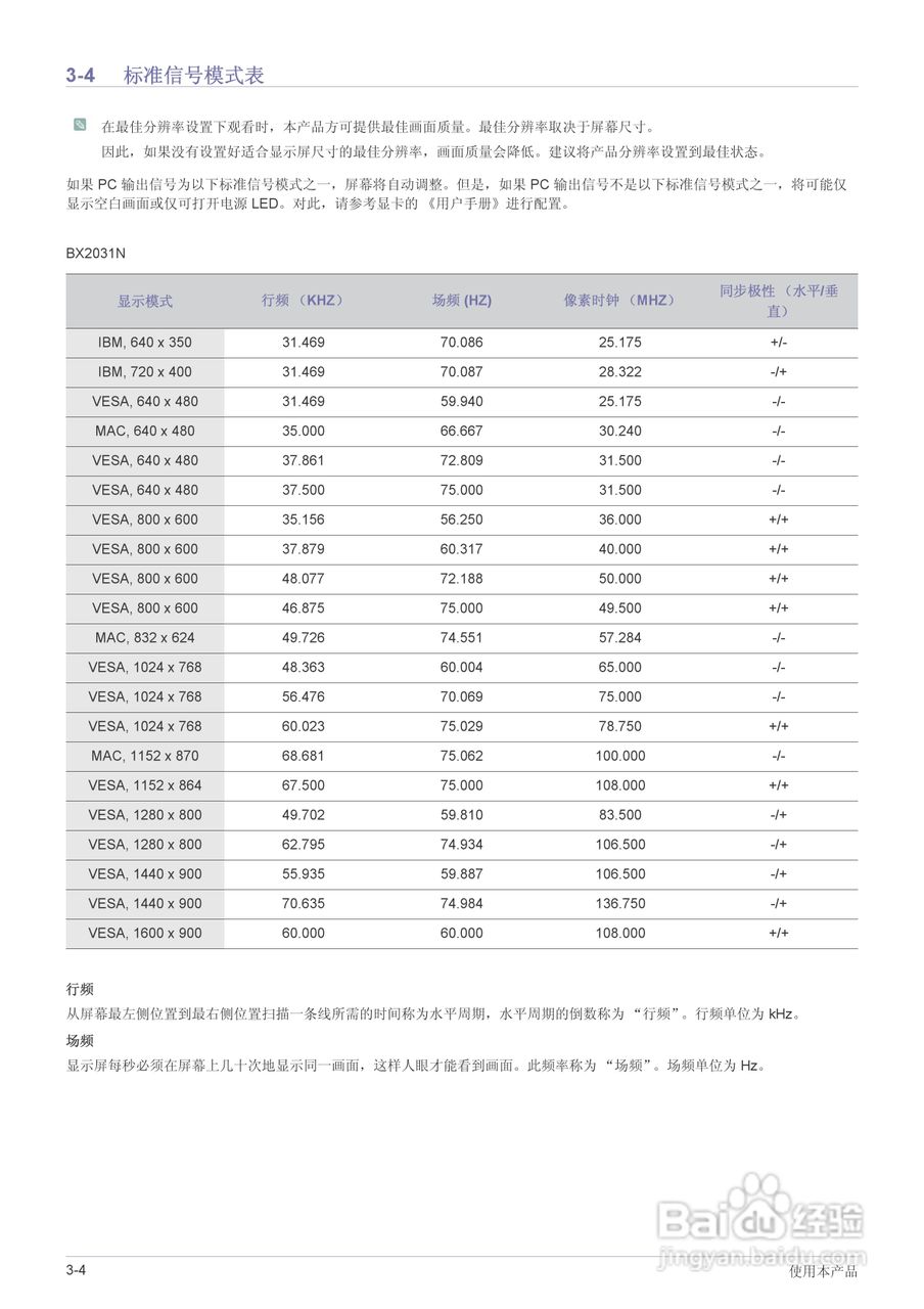 三星BX2031液晶显示器使用说明书:[3]