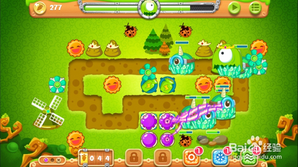 保卫萝卜2地下庄园第18关,D18(153)攻略,金萝卜