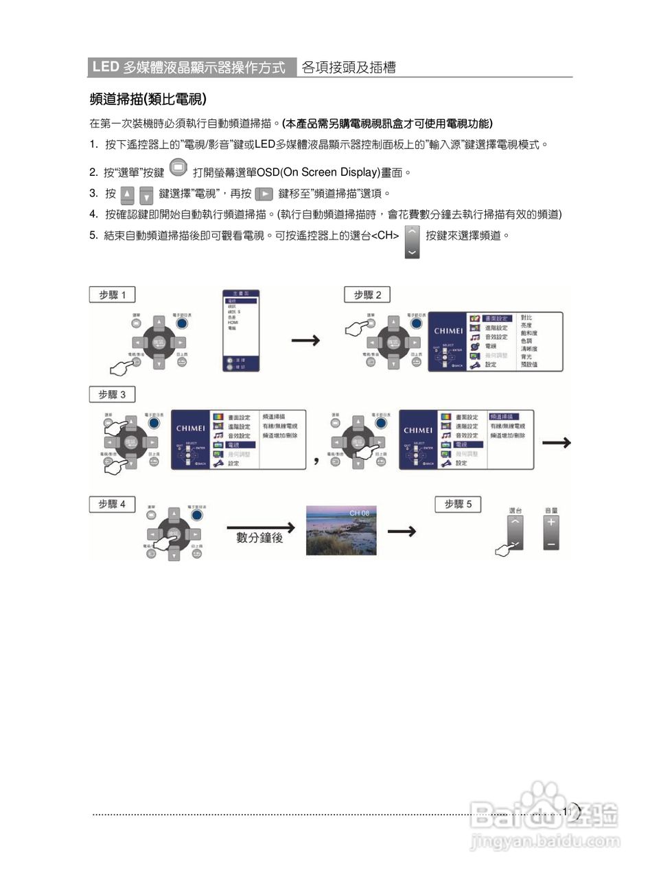 奇美多媒体液晶显示器TL-24L6000T型使用说明书:[2]