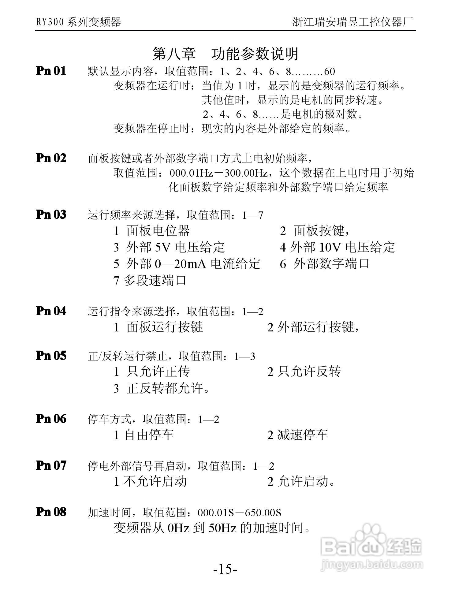RY300系列变频器远程操作器说明书:[2]