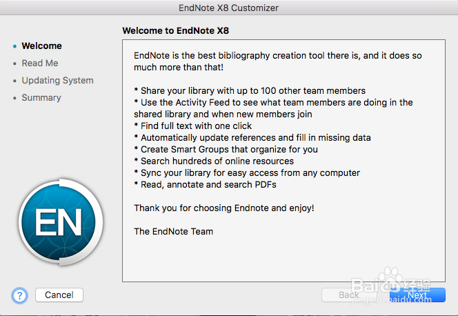 安装 Endnote X8 Mac 版的图文过程