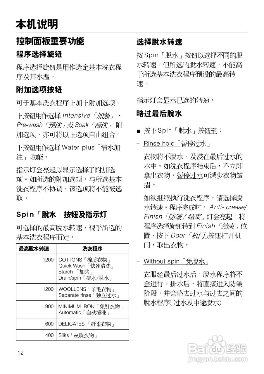 W2104型洗衣机使用说明书:[2]