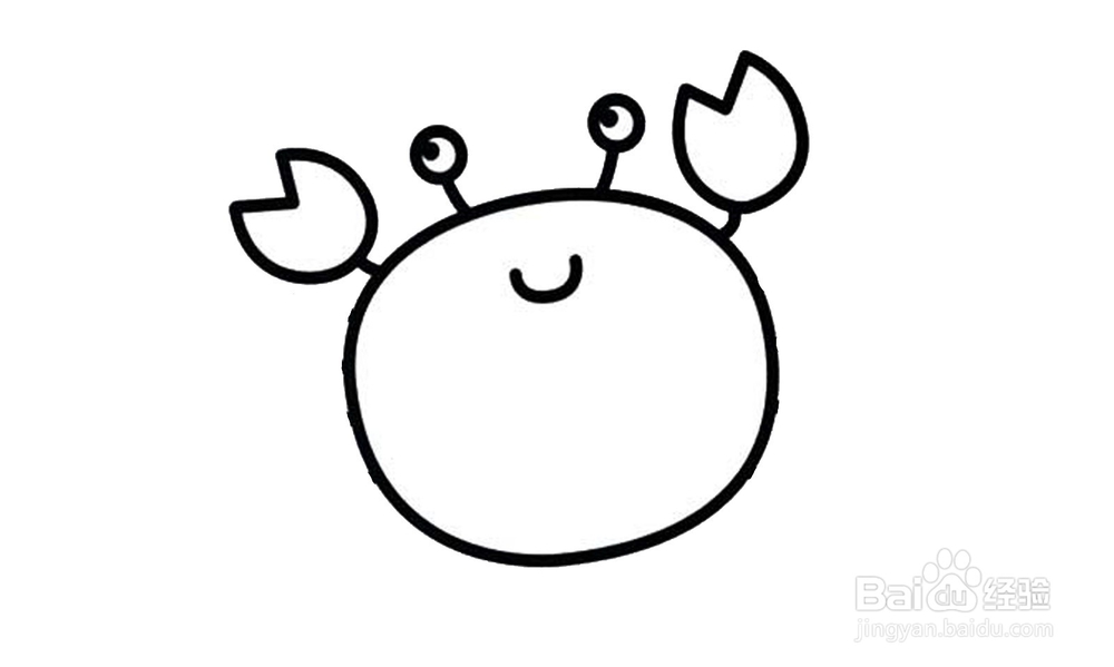 如何画一只红螃蟹？