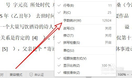 wps2019怎么看文档的字数 如何查看字数统计结果
