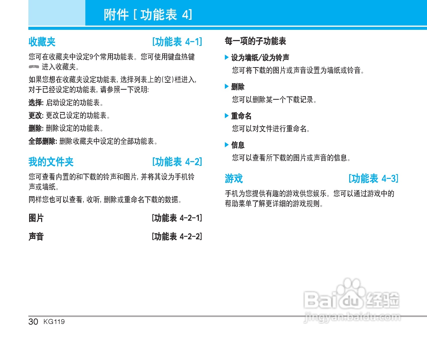 乐金手机KG119型使用说明书:[4]