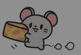 萌系简笔画：爱吃芝士的小老鼠