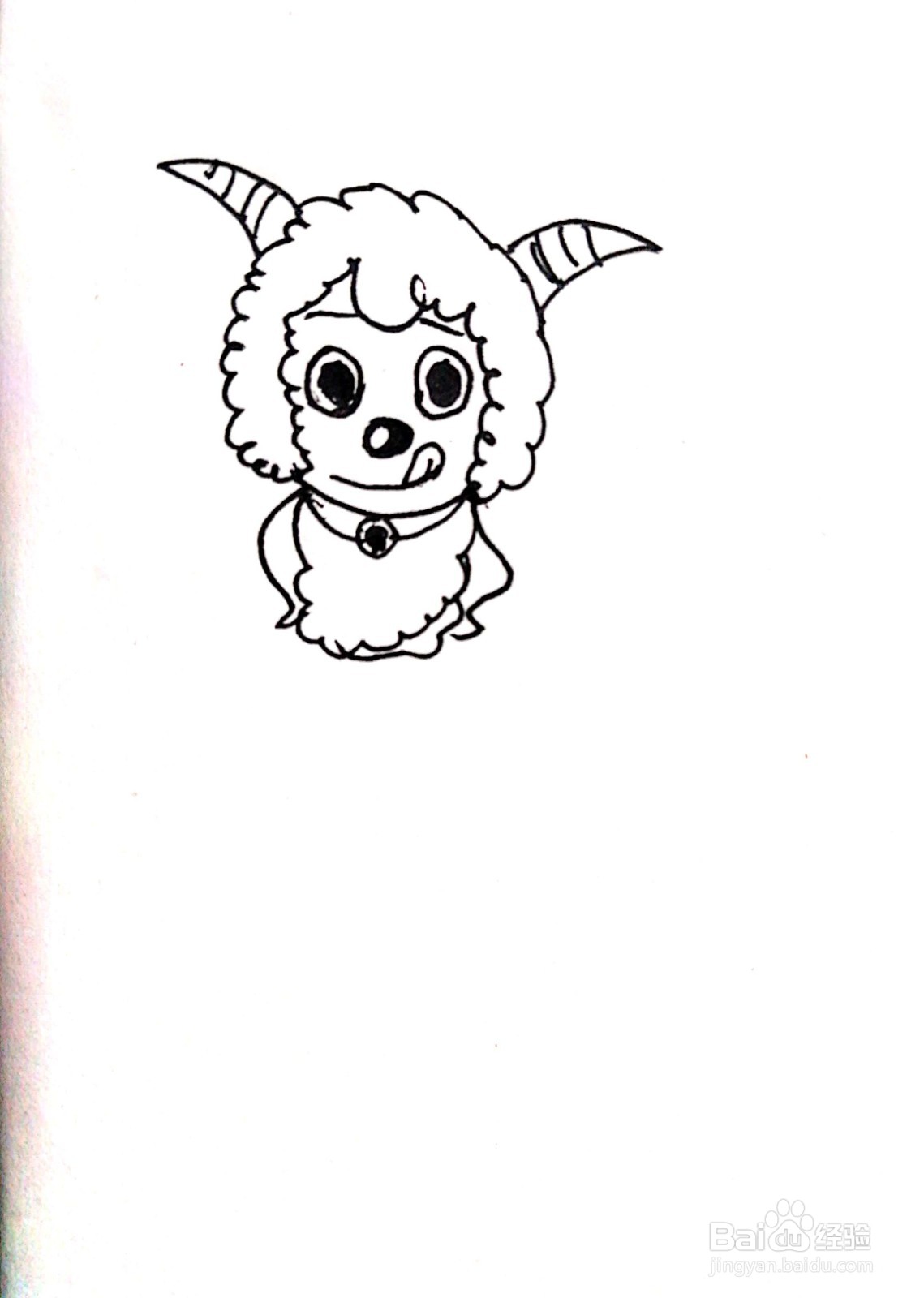 喜洋洋线描画怎么画