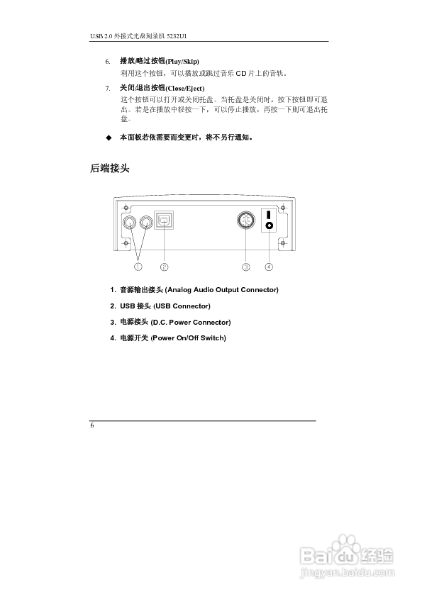 CD-RW 5232UI USB2.0外接式光盘刻录机使用说明书