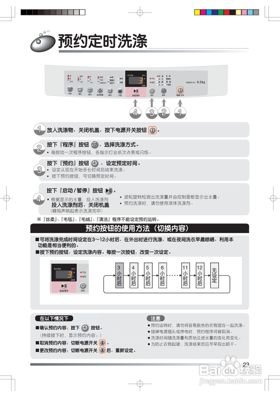 日立XQB65-KV洗衣机使用说明书:[3]