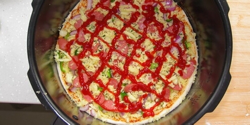 美的电压力锅做披萨 如此美味你试了吗?!