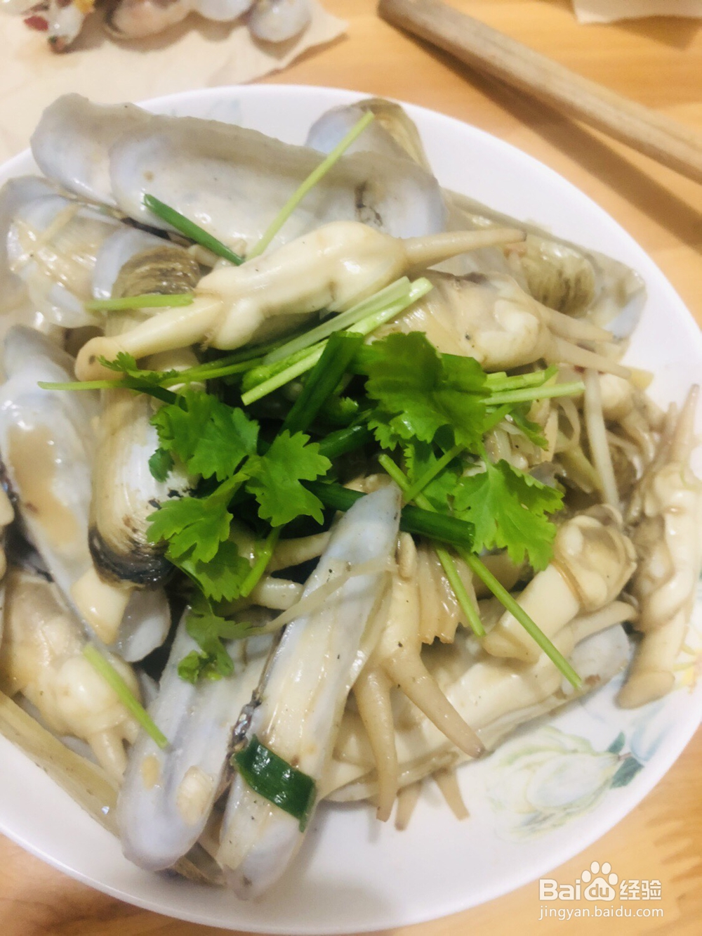 便宜好吃的葱姜炒蛏子