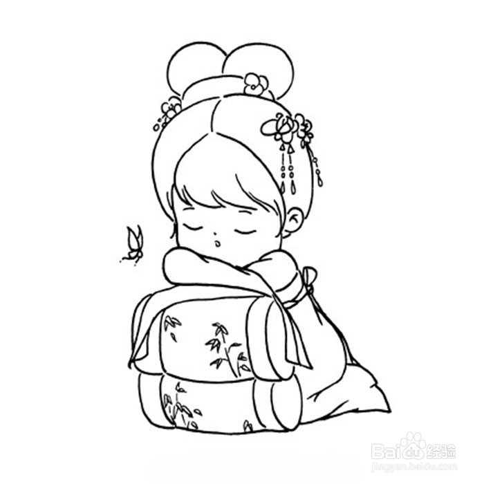 可爱的古风女孩怎么画