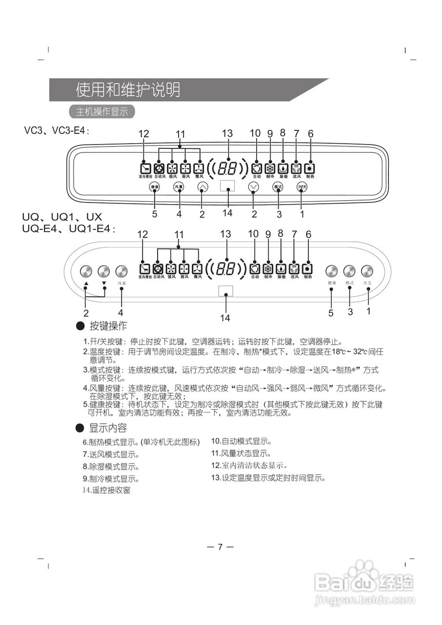 科龙KF-76VC3-E4空调使用说明书:[1]