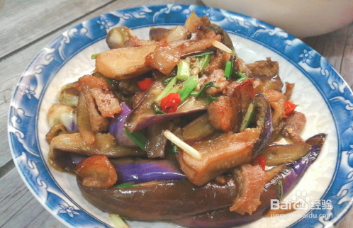 五花肉烧茄子的做法