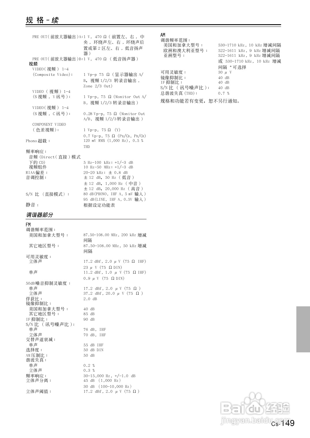 安桥AV接收机TX-NR1000型使用说明书:[8]