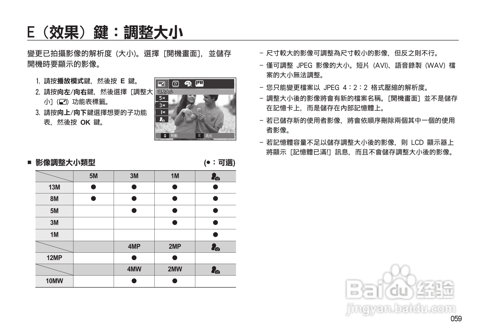 三星M130W数码相机使用说明书:[6]