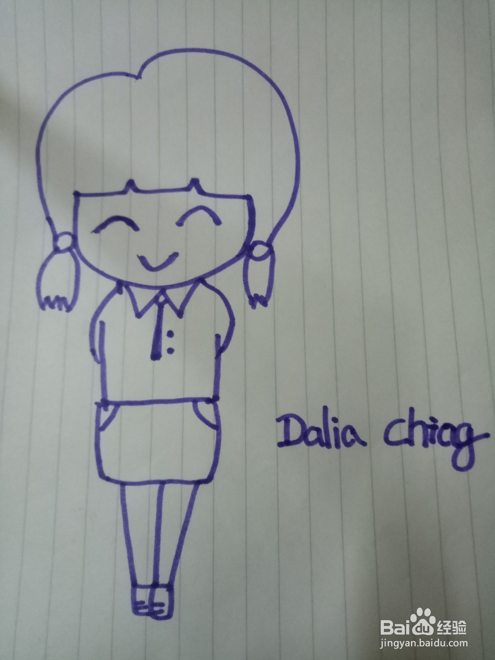 如何画出可爱的小姑娘