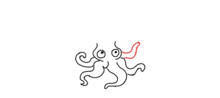 卡通乌贼怎么画