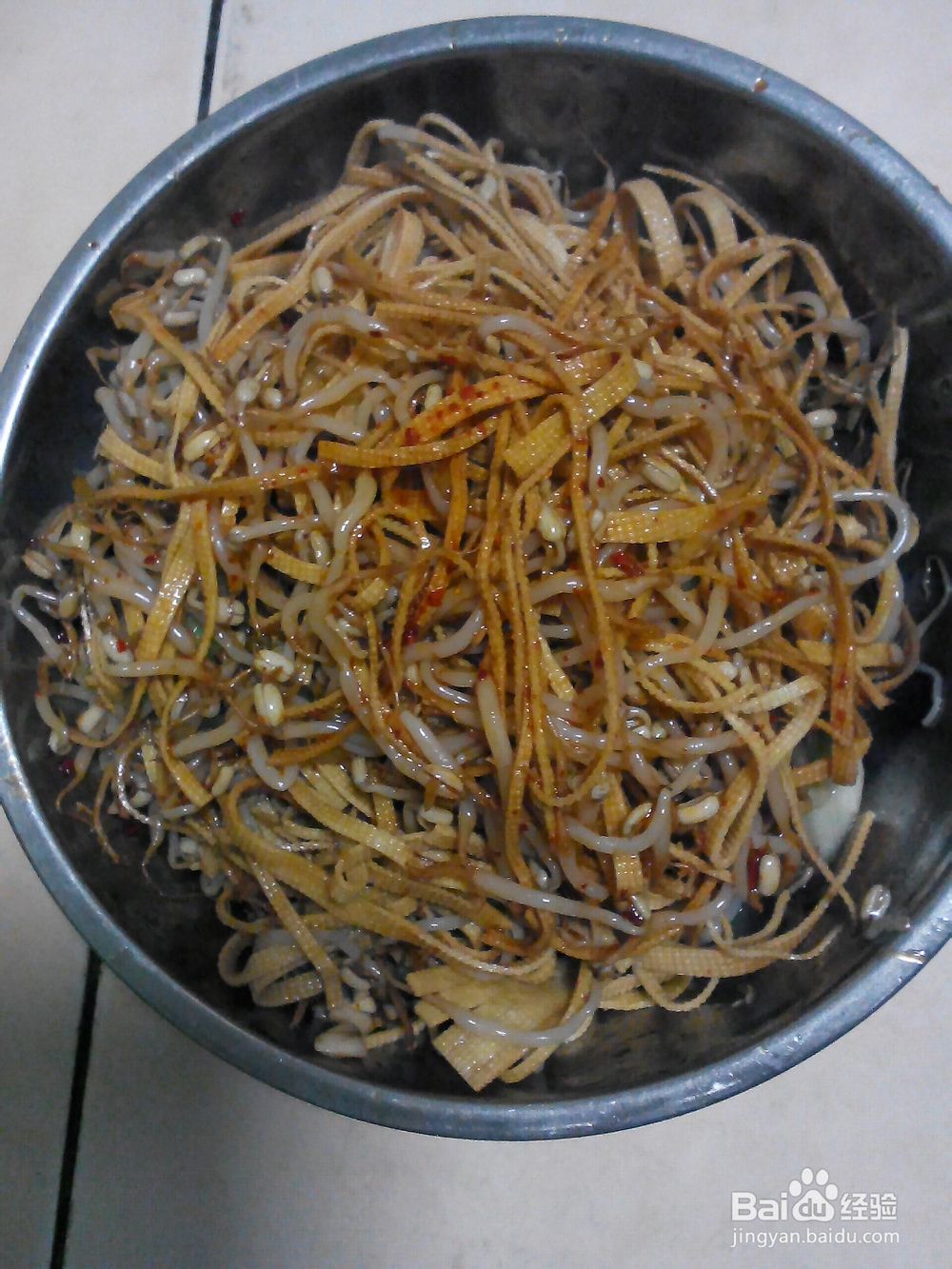 学习快收菜凉拌豆芽