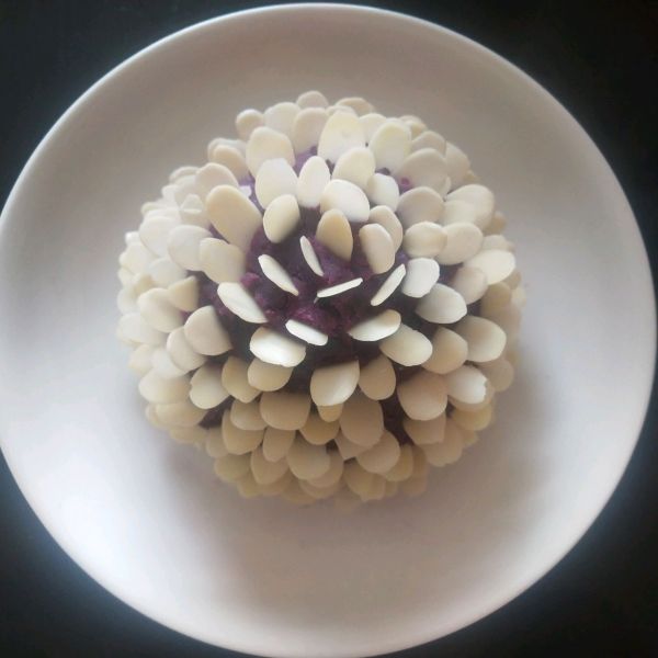 #美食视频挑战赛# 紫薯杏仁塔