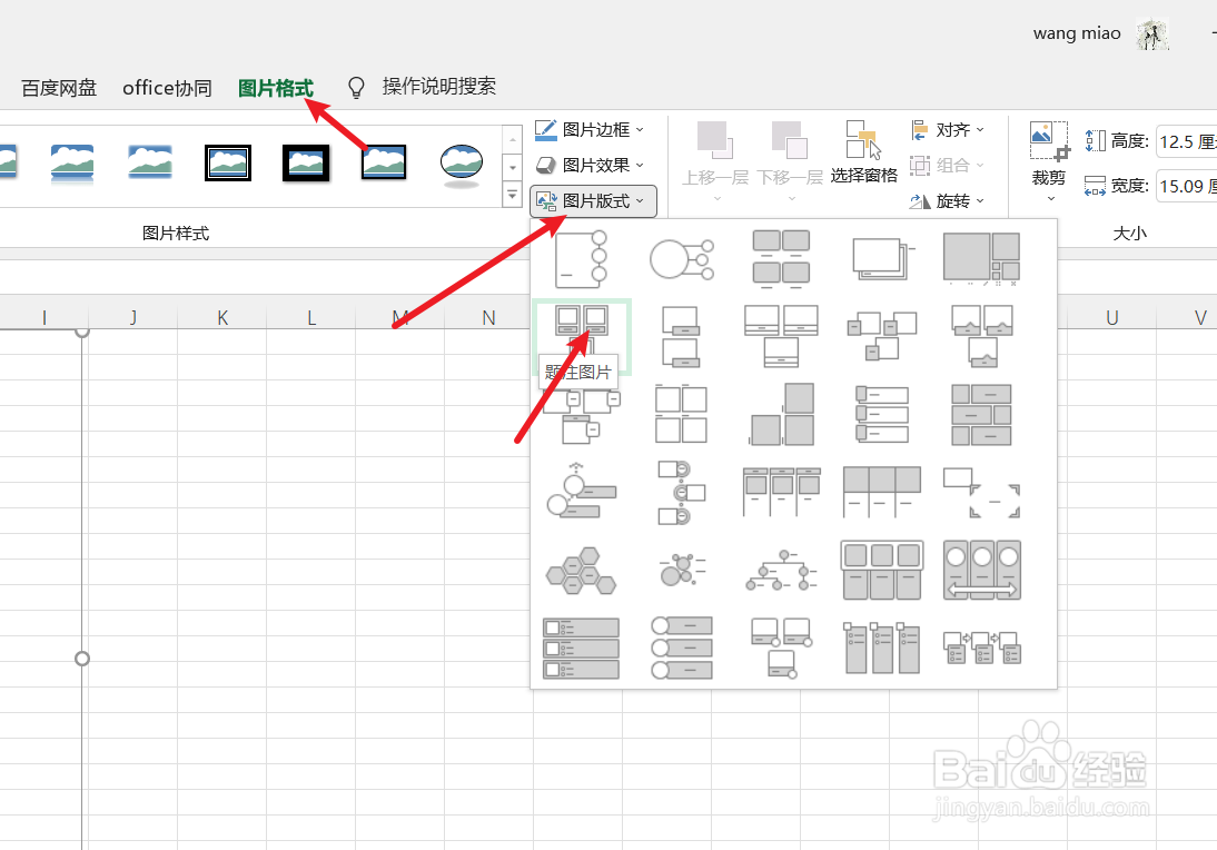 excel中图片如何添加“题注图片”版式