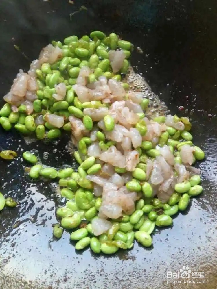 水晶虾仁炒毛豆