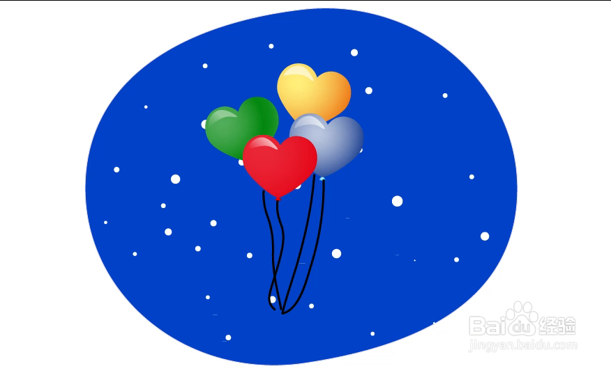 怎样在illustrator中绘制爱心气球小图标