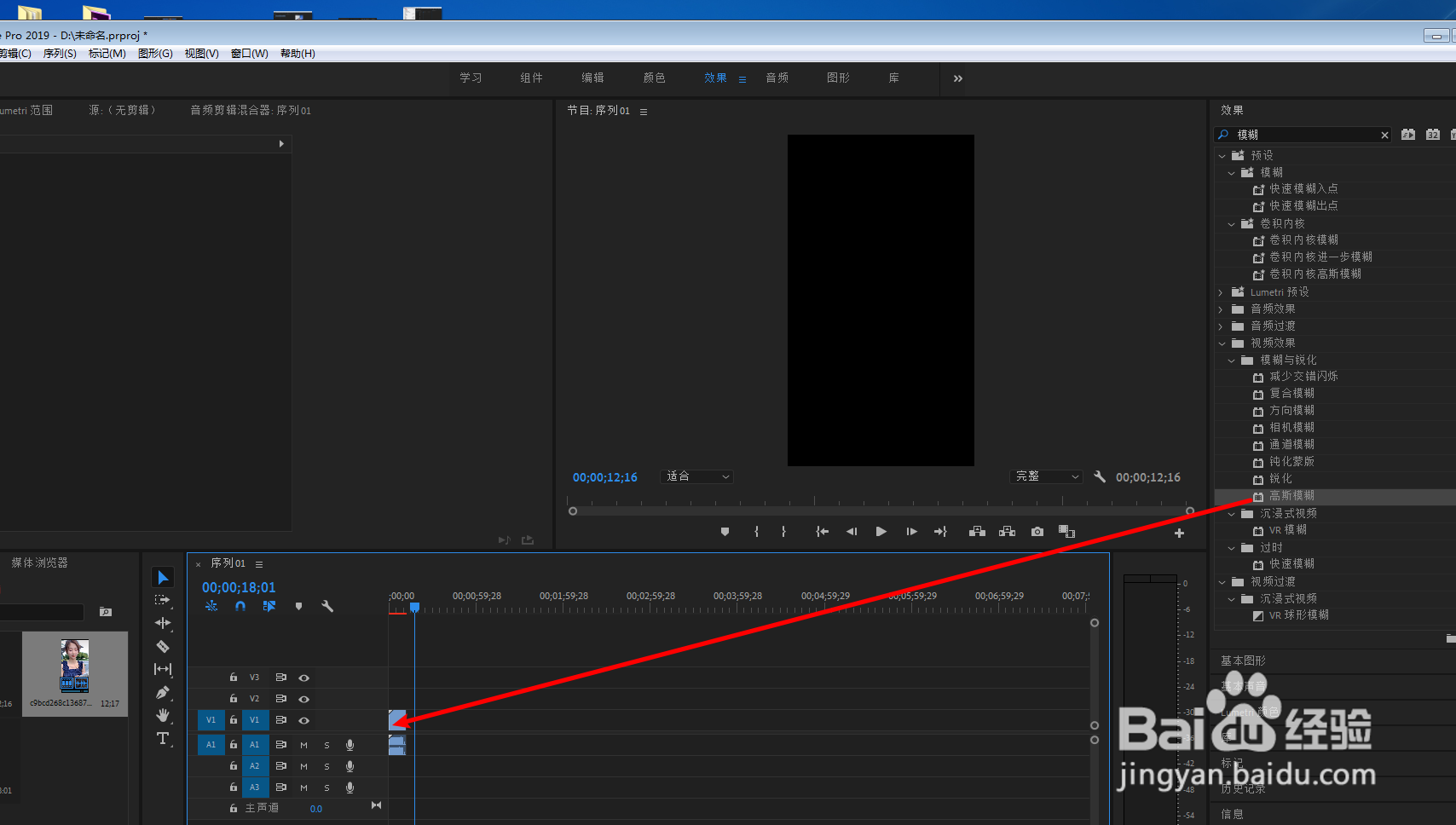 pr高斯模糊怎么加上跟踪效果