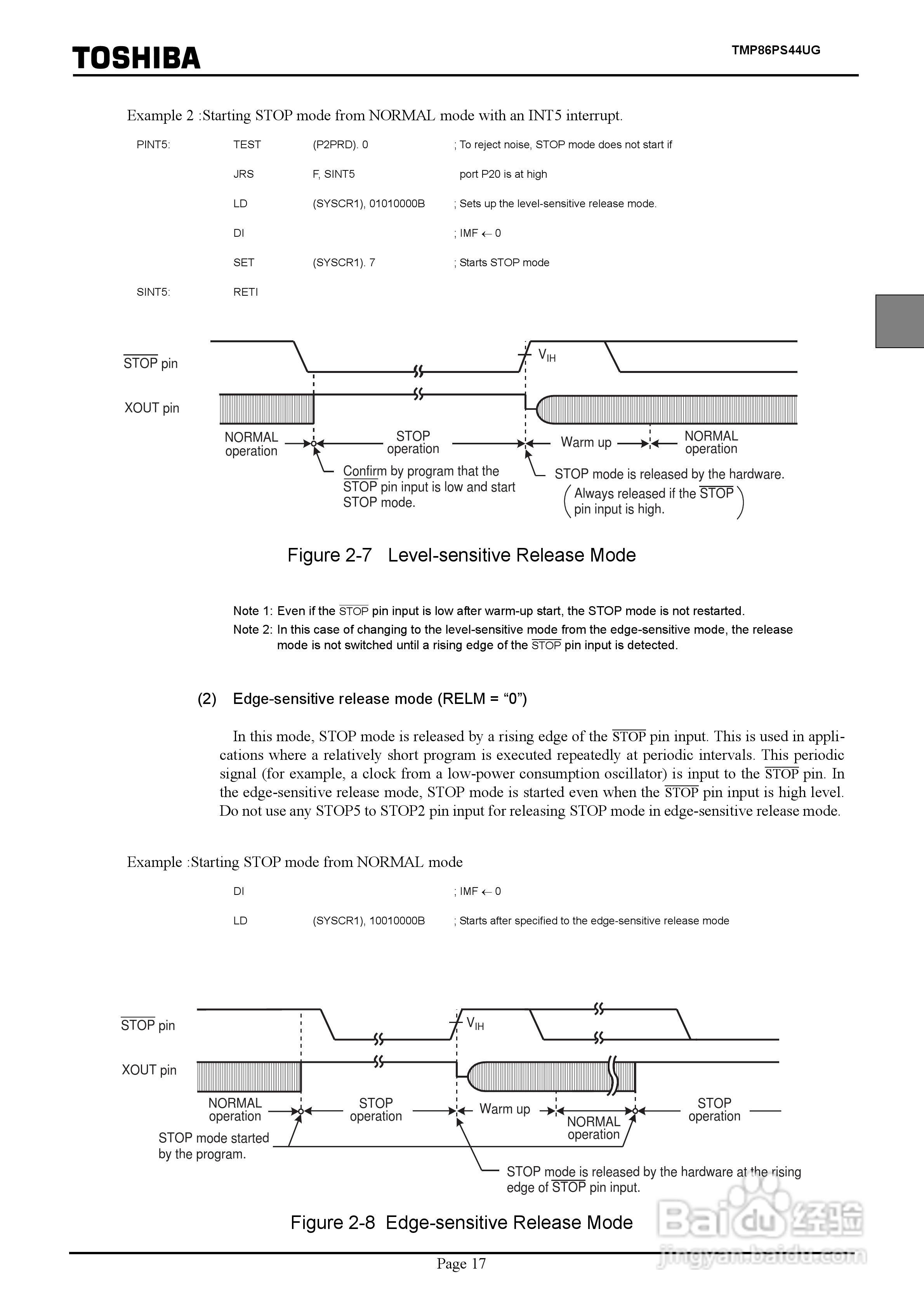 TOSHIBA TMP86PS44UG微处理器说明书:[3]