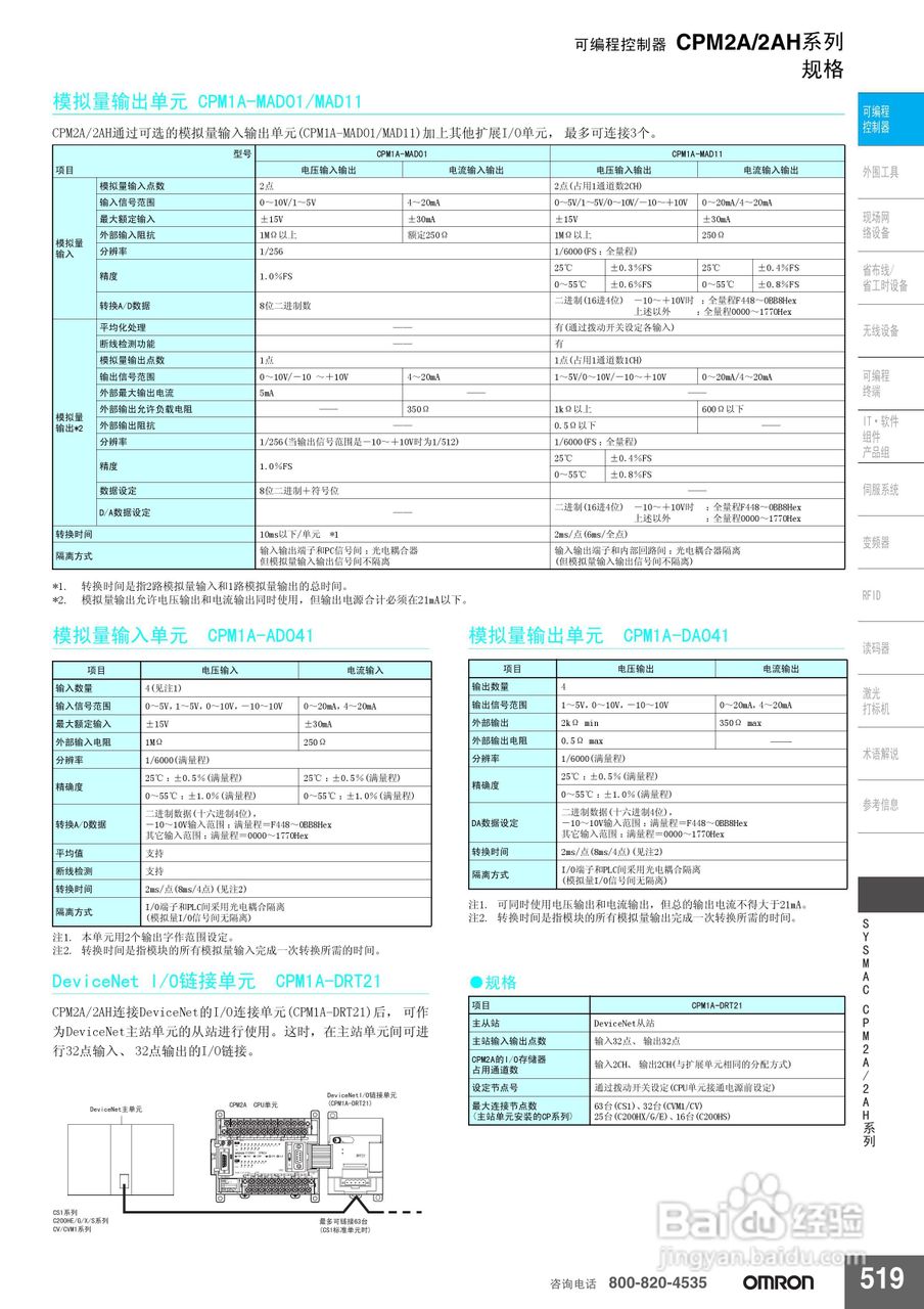 omron SYSMAC CPM2A/2AH系列可编程控制器说明书:[2]