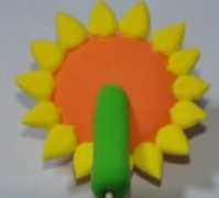 橡皮泥制作植物大战僵尸里的向日葵